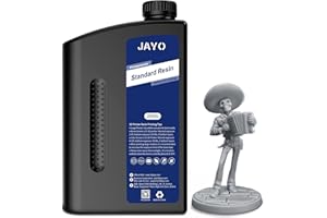 JAYO Resina para Impresora 3D 2KG, 405nm UV Estándar Resina Fotopolímera de Curado Rápido para Impresora 3D LCD DLP SLA 4K/6K/8K, Alta Precisión, Baja Contracción, Gris 2000g