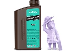 SUNLU 3D Drucker Resin 1000g, Standard Photopolymer Harz 405nm UV Schnell Härtend für 4K/8K LCD/DLP/SLA Resin 3D Drucker, Hohe Präzision, Geringe Schrumpfung, Gute Harzflüssigkeit, 1KG Taro Violett