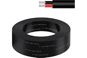 AOHEWEI 10 meter 18AWG 2-kärnig kabel, 2x0,75 mm² flexibel tvinnad förtennad kopparkabel, 5V/12V/24V/300V lågspänningskabel f