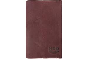 Hide & Drink, Sangria Leder-Feld-Notizhülle, Brieftaschen-Hülle, (8,9 x 14 cm), Tagebucheinband, Kartenschlitz, nachfüllbar, Reisetaschen-Notizbuch, handgefertigt