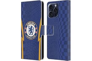 Head Case Designs Officially Licensed Chelsea Football Club Home 2021/22 Kit Leather Book Flip Case Cover Compatible With Apple iPhone 16 Pro Max