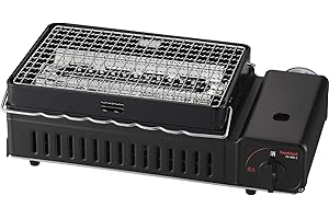 Iwatani Portable Gas Grill BBQ Stove ABURIYA2 CB-ABR-2, Black