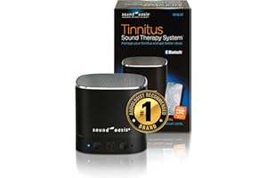 Sound Oasis® Bluetooth® Tinnitus Sound Therapy System® - Sleep Better, Manage and Mask Tinnitus, 25 Built-in Sounds for Tinnitus Relief, 12-Hour Sound Duration