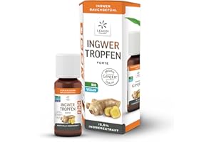 ‎LEMON PHARMA Lemon Pharma Ingwertropfen 20ml – Hochdosiert, 100% Bio und Vegan I Für Ingwer Shot und Ingwertee, Ingwersaft oder zum Kochen – vielseitig, kompakt und praktisch für unterwegs