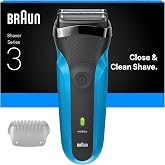 Braun Series 3 Elektrikli Tıraş Makinesi, Islak ve Kuru, 310S | 3 esnek bı&ccedil;aklı kablosuz elektrikli tıraş makinesi, 30 dakika