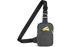 BROADREAM Zaino Monospalla Sling Bag - Tasca di Blocco FRID | Lmpermeabile Borsa a Spalla Borsello Tracolla Marsupio Uomo Donna, Leggero Borsa Piccola Tracolla Cellulare per corsa, escursioni, ciclismo