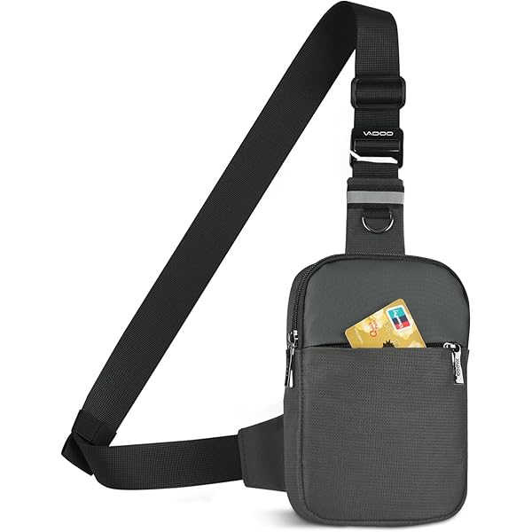 FOLOVEYA Mens Sling Bags Slim Chest Bag Casual Shoulder Bag Sport