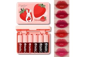 ‎TITIMORE 6 Farben Lip Stain Set Lip Tint Flüssiger Lippenstift Hydrating Lipgloss Feuchtigkeitsspendendes Liquid Glaze Soft Lip Oil Moisturiser Wasserfester,Langhaftender,Leicht und nicht klebrigem