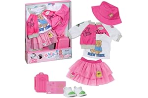 BABY born Deluxe Reiseoutfit mit Puppenkleid, Hut, Schuhen, Reisepass und Koffer für 43cm Puppen, 836316 Zapf Creation