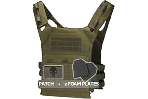 InfantryPro Gilet Tactique Airsoft Gilet Tactique gendarmerie porte plaque militaire Protection Airsoft equipement Airsoft pistolet airsoft replique arme bille Gilet Par Balle airsoft sniper air soft