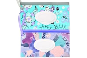 Vanyibro Baby Wet Wipes Pouches Dispensers,2 Pcs Travel Wet Wipes Bags, Portable Refillable Wipe Holder for Diaper Bag, Lightweight Travel Wipes Dispenser Cases