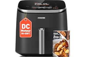 COSORI Air Fryer 9 en 1,TurboBlaze,Machine à Courant Continu,6L Compact,5 Vitesses de Vent Réglables,Friteuse Sans Huile,Économis d'Énergie de 64 Pour cent, Easy Fry,Friteuse à air,3-5 Personnes