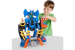 Fisher-Price Imaginext DC Super Friends Batman Robocentrum dowodzenia Zestaw do zabawy z odczepianym robotem (25 cm) oraz figurkami Batmana i Robina, dla dzieci od 3 roku życia, HML02