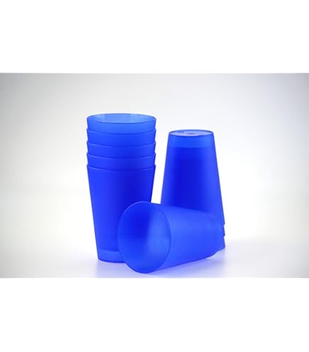 S&S-Shop Lot De 10 Gobelets Réutilisables En Plastique Rigide 400 Ml, Jaunes, Respectueux De L'environnement, Verres à Cocktail, Camping, Vaisselle Pour Enfants, JGA, Gobelets à Beerpong, Gobelets