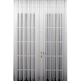 Evdepo Home Broken White Extraforated Pleated Tulle Curtain 220 x 200 cm