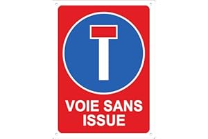 pubblimania Voie sans Issue Panneau en aluminium 3 mm. Pour usage extérieur ou intérieur (Cm 20x30)