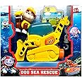 KS ENTERPRISE Pup Buddies Sea Rescue Team with Transformable Vehicle and Collectible Action Figure with Light and Music for Kids Aged 3 and up (Yellow Sea Rescue Dog)