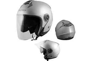 A-PRO SRL Casque Jet Visière Pare Soleil ECE 22-05 Approuvé Moto A-Pro