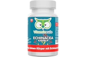 ‎VITAMINEULE Echinacea Kapseln - hochdosiert 300 mg 10:1 Extrakt (entspricht 3.000 mg Echinacea) - bioaktiv & vegan - Produktion In Deutschland - ohne Zusatzstoffe & laborgeprüft - Vitamineule®