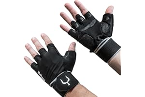 Bullstep - Pro Guantes Gimnasio Hombre Mujer | Calleras para Crossfit | Guantillas Gym Antideslizantes para Levantamiento de Pesas | Calistenia, Agarraderas Fitness con Muñequeras Gym