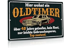 Putuo Decor 40. Geburtstag frauen, Geschenk zum 40. Geburtstag, lustiges vintage Metallschild Geschenke für männer, frauen, Freunde, Familie, 20x30cm