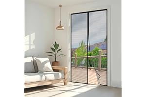 Wzlxcxxy Zanzariera Magnetica 85x235cm | Zanzariera Porta Finestra, Anti-Insetti, Chiusura Automatica – Nero