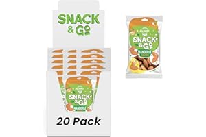 Alfano dal 1940 Mandorle Tostate Snack & Go 20 Pacchetti Monoporzione da 30g Frutta Secca Ricca di Potassio e Vitamina E Snack Ideale per una Dieta Equilibrata e Vegana