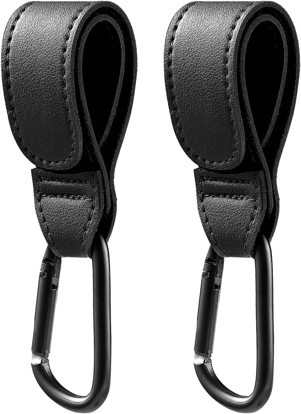 Ganchos Carro Bebe, Enganche Carro Silla Bebe Mosqueton Colgador Universales Accesorio Bebe Colgadores, Adecuado Para Viajes, Salidas, Cochecitos - 2 Piezas (Negro)