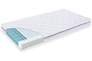 TRÄUMELAND Traeumeland T015051 Premium materac dziecięcy z motywem morza chmur, 60 x 120 cm, kolor muli