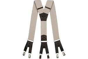 Olata Bretelles en Y Hommes Résistantes Extra-larges, à Six Clips - 5 cm