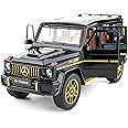 TGRCM-CZ 1/24 Benz G63 AMG Model Car, Zinc Alloy Pull Back Toy Car with Sound and Light for Kids Boys Girls Gift (Black)