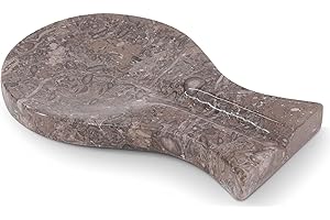 RADICALn Poggiamestolo in marmo grigio oceanico fatto a mano, grande spatola, mestolo, forchetta, posa-utensili, non in ceramica, organizer da cucina, strumento di aiuto per cucinare da chef, supporto
