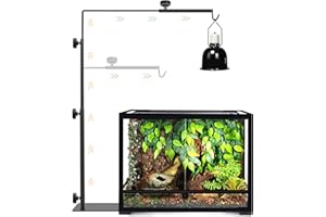 NEPTONION Reptile Lamp Stand 64 zu 90cm verstellbar Wärmelampe Halter Lampenständer Standfuß, Höhe einfach zu verstellen, geeignet für alle Reptilien-Kuppel-Lampen, Extra Groß