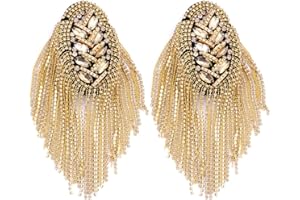 TENDYCOCO Schulterbrett Schulterklappen Schulter Schulterklappen Quaste Kette Schulterbrosche für Kostüm Anzug Blazer Zeremonie Leistung 1 Paar