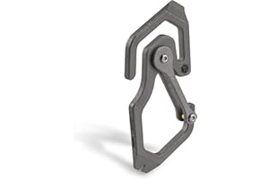 KeyUnity KU06 Strumento portachiavi a moschettone in titanio, apribottiglie con cacciavite per uso quotidiano