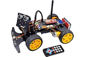 Adeept Smart bilsats för ESP32-WROVER (kompatibel med Arduino IDE), linjespårning, hinderundvikande, OLED-skärm, ultraljudsgivare, ESP32-CAM videoöverföring, fjärrkontroll, gör-det-själv