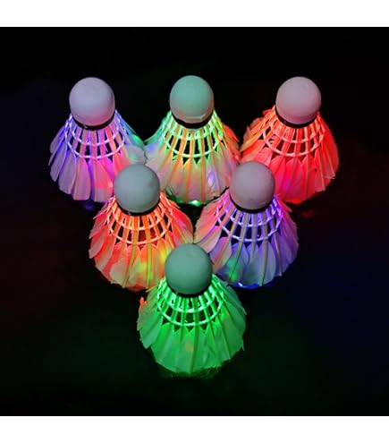 Binnan 4 Pièces Volant Badminton, LED Badminton Lueur Pour Les Activités Sportives Intérieur Et