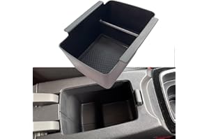 【4 Farben】Z.MYUKI Corsa F Mittelkonsole Ablagefach für Opel Corsa F 2019-2024 2025 Zubehör Armlehne Mittelarmlehne Organizer (Schwarz)