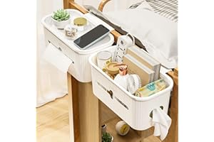 AYGCI Bett Organizer Zum Einhängen, Hängebett Organizer Aufbewahrungskorb Nachttisch Caddy Tasche Bettablage für Zuhause, Büro, Schule, Wohnheim, Zimmer, Etagenbett