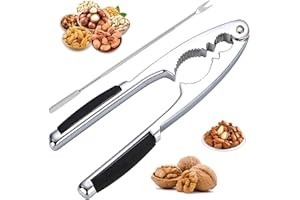 WAYBWZDQ Nussknacker Walnüsse, Edelstahl Walnussknacker mit Rutschfestem Griff, Edelstahl Nußknacker Kastanien Multifunktionaler, Nussknacker Nusszange für Alle Arten von Nüssen