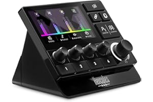 Hercules Stream 200 XLR, controladora de audio de gaming intuitiva con tarjeta de sonido integrada para PC con Windows