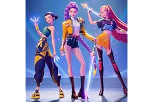 Jenshin K Pop Demon Hunters Diamond Painting Kits for Kid, Diamond Paint Set for Child Gift, Anime DIY Full Round Drill Rhinestone Cross Stitch for Home Wall Decor (11.8 x 15.7 inch, Pattern3)