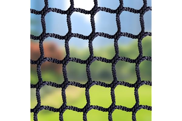 BERADNET Filet de Protection Enfant Filet de SéCurité en Polyester pour Escaliers Garde Corps Filet Corde Filet Anti Chute Filet Chat Balcon sans NœUds Universel Filet Protection Noir(1X2m)
