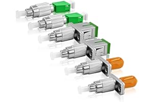 SKYSHL SM 9/125um (2*FC-SC+2*FC-ST+2*FC-LC) Adaptador de Fibra Óptica FC UPC(Macho) a LC SC ST APC(Hembra) Adapter Conectores de FC-LC/SC/ST APC para OTDR/OLS/OPM/VFL/Fibra Óptica(FUA6)