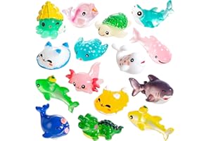 SYOZPXY 30Pcs Marine Mini Resin Animals, Ocean Themed Mini Figurines, Mini Landscape Aquarium, for Party Decoration Accessories, Marine Animal Themed Parties