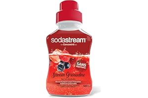 Sodastream Concentré Saveur Grenadine – Pour Boisson Façon Diabolo – Sans Aspartame – 500 ml