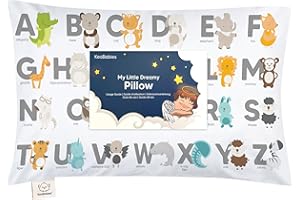 KEABABIES KeaABC Organic Cotton Toddler Pillow with Pillowcase - My Little Dreamy Pillow for Sleeping, Kids & Travel