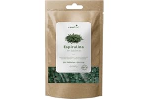 Carefood - Espirulina Comprimidos Ecológica - 300 Comprimidos - Superalimento Orgánico que Contiene Gran Cantidad de Nutrientes y Brinda Efecto Saciante - Espirulina Bio