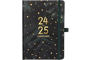ARTFAN Terminplaner 2024 2025 - A5 Kalender 2024 2025 von August 2024 bis September 2025, Wochenplaner 2024 2025 mit Innentasche, Elastischer Verschluss, Kalender 2024 Buchkalender,21.3 x 14.7cm - Grün
