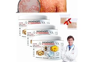 CFYYFC Todahof Bienengift Psoriasis Behandlungscreme, Todahof Bienengiftsalbe Gegen Schmerzen, Bienengift-Psoriasis-Behandlungscreme, Todahof Bienengiftlinderungscreme (3 Stücke)